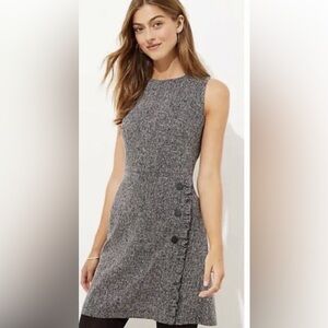 Loft Tweed Button Dress